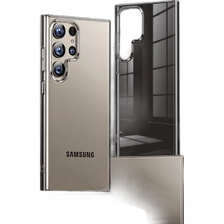 Чехол для Samsung S24 Ultra POZZO, полностью прозрачный, ультратонкий, долговечный, не желтеет, защита от отпечатков пальцев и падений, усиленная защита объектива, противоударный
