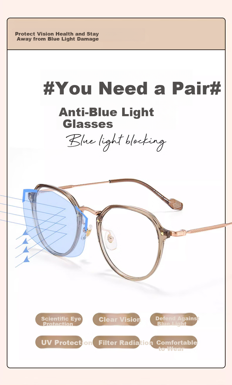 Chuangguo Imported Reading Glasses for Women, High-Definition Anti-Blue Light Genuine Product with Automatic Zoom, Dual-Use for Far And Near Vision, High-End Brand All-I 6