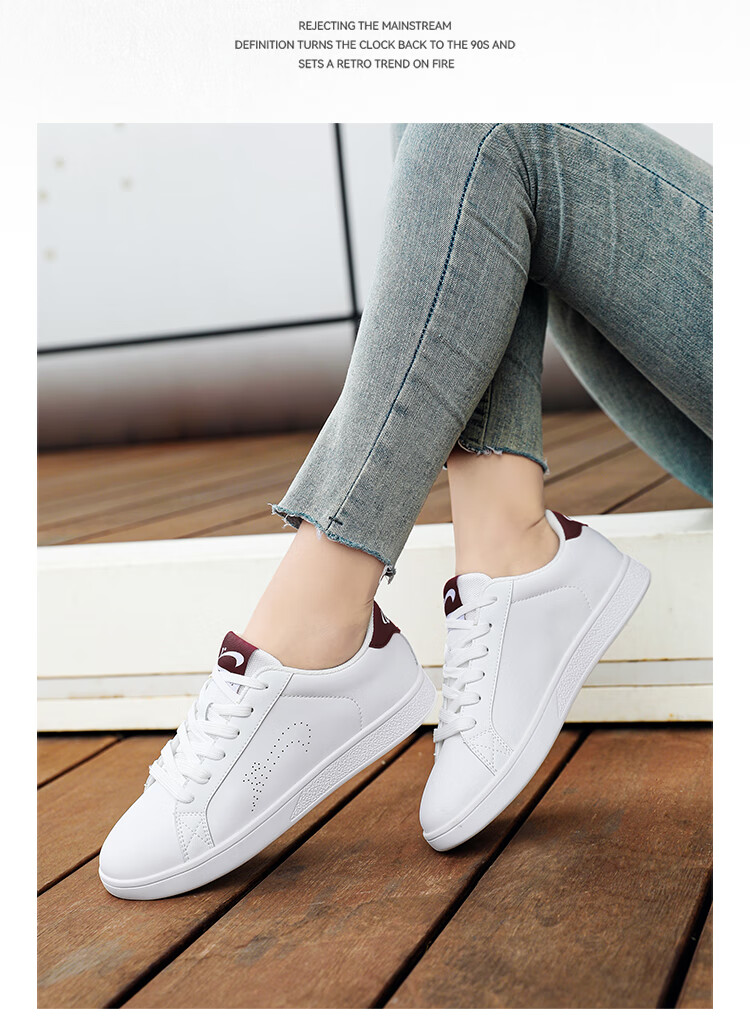 Guirenniao Canvas Shoes, Couple's Casual Shoes, Summer Women's Shoes, Versatile Sports Sneakers, White Men's Shoes, White/red, Women's Size 38 4