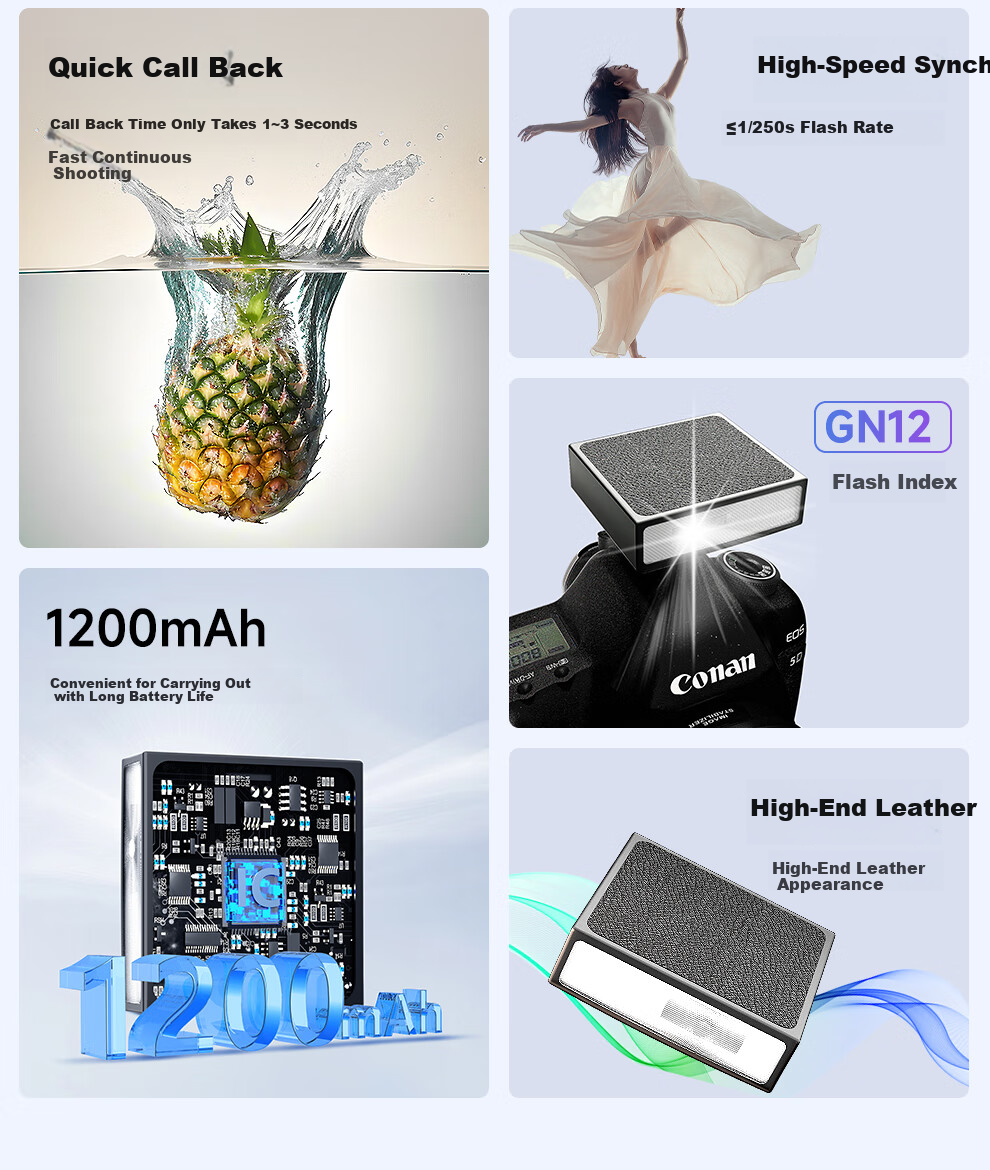 Beiyang FM-12 Flash Hot Shoe Kit, Sony External Flash, Pocket Light, Photography Fill Light, Universal Lithium Battery, Canon Hot Shoe Light 10
