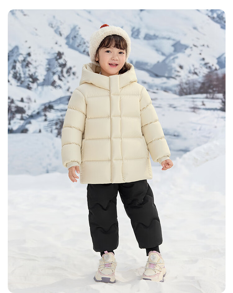 BALABALA Kids Down Jacket Boys Girls Goose Down Thickened Mid-Length 2025 New Winter 208425107223 7