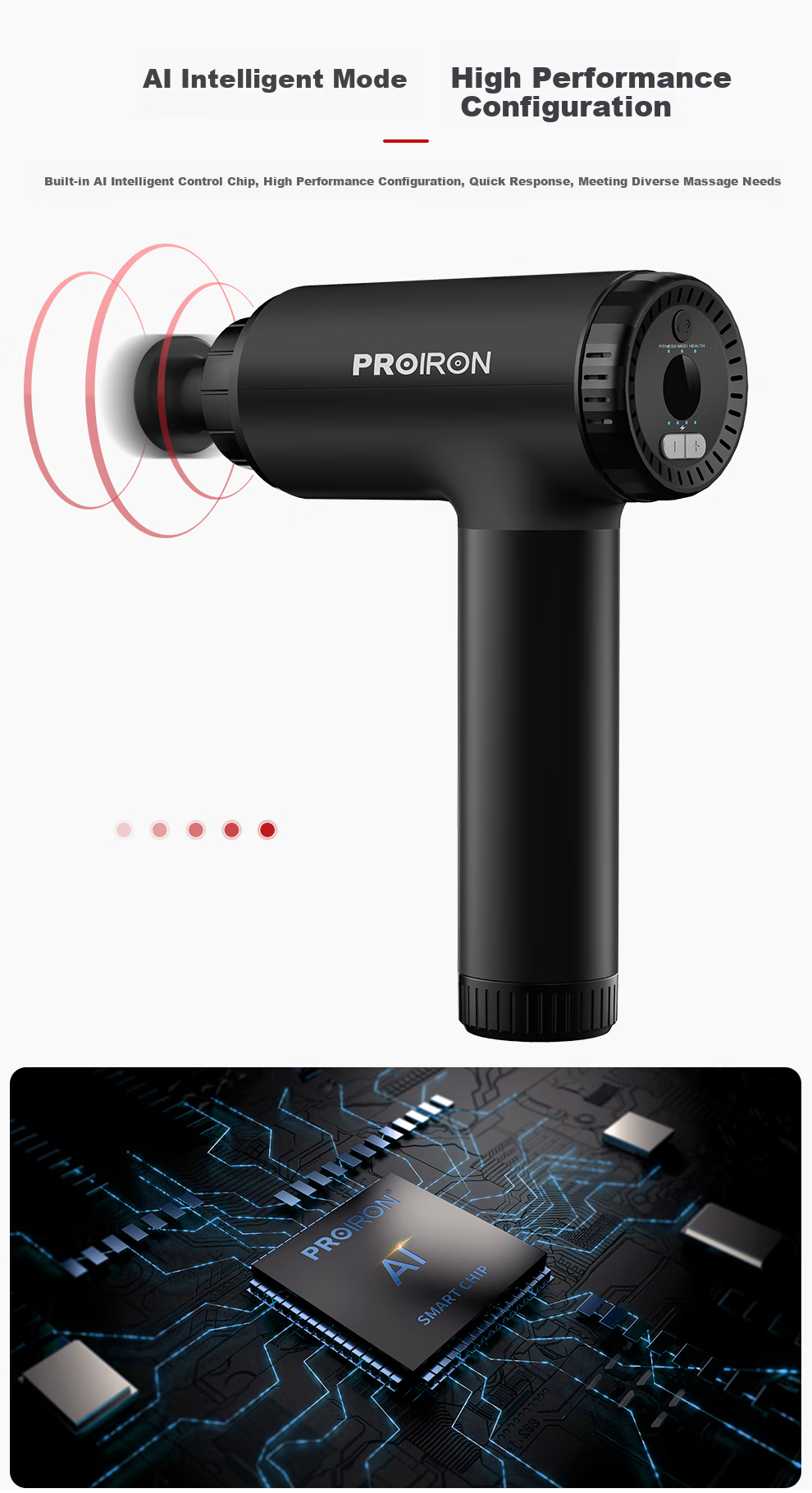 PROIRON Puli'ai Professional Massage Gun for Sports, Home Use, Muscle Relaxation And Full Body Massage 5