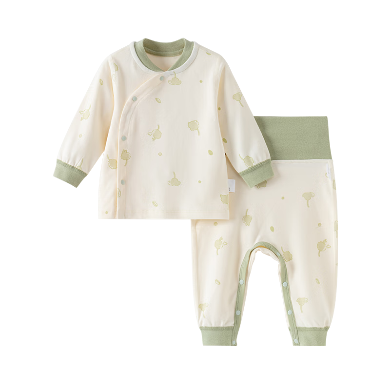 Happy Little Bear Baby Autumn Long Johns Children's Underwear Two-Piece Set Homewear Infant Spring and Autumn High-Waist Cotton Clothes