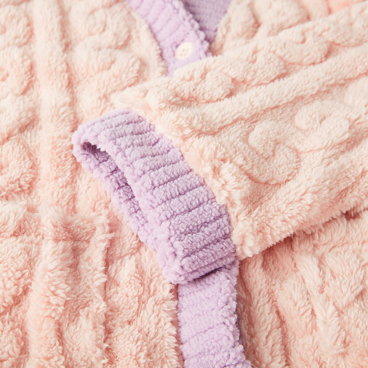 DEESHA (DEESHA) Thickened Double-sided Flannel Girls' Fleece Cardigan Set Spring Autumn Winter Home Wear Pajamas Pajama Pants Can Be Worn Out