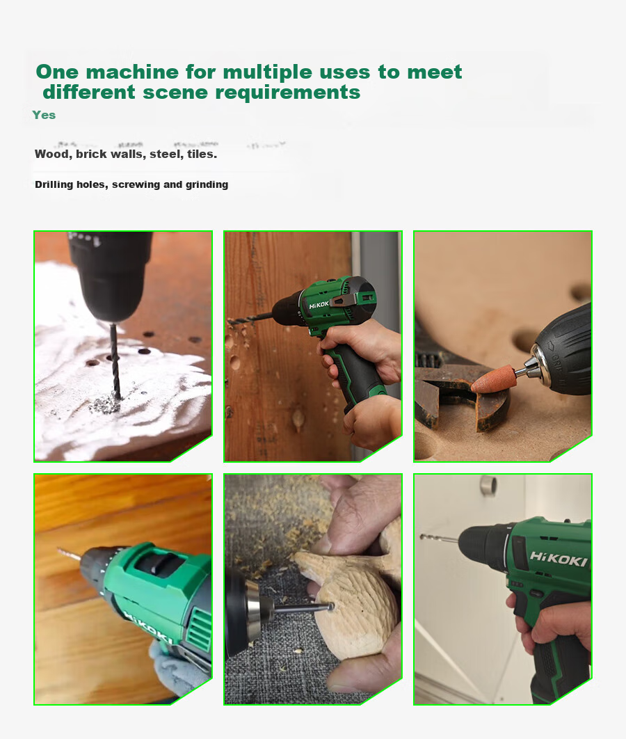 HiKOKI Original Hitachi Lithium-Ion Drill DS12DF, Brushless Electric Drill, Cordless Power Screwdriver 3