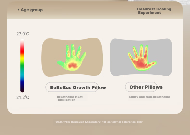 Bebebus Children's Pillow for Ages 10 And Up, Youth Pillow with Separate Neck And Spine Support, Breathable And Washable, Suitable for Elementary School Students 16