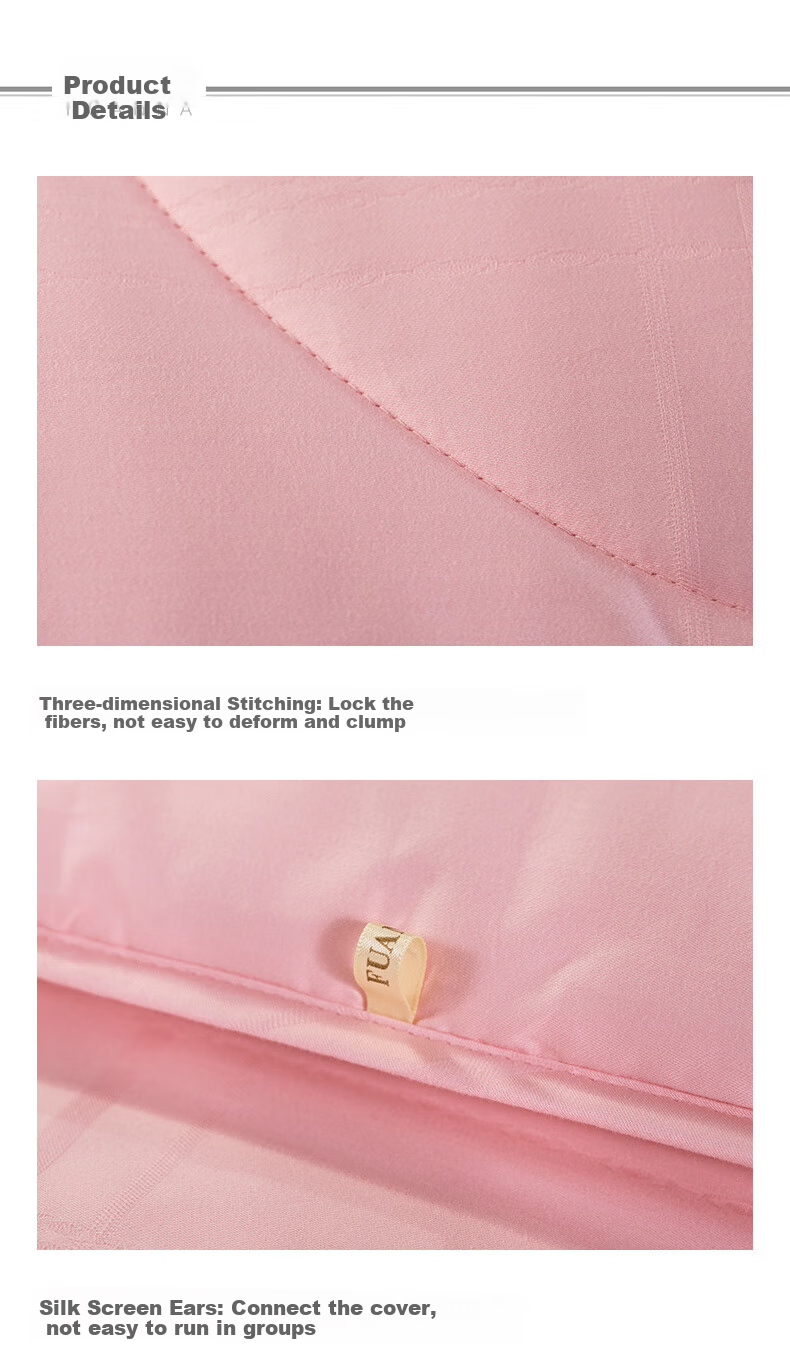 Fuannaertong Pure Cotton Jacquard Antibacterial Seven-Hole Fiber Winter Quilt, Kindergarten Winter Thick Quilt 2.4 Jin 120*150cm Pink 8