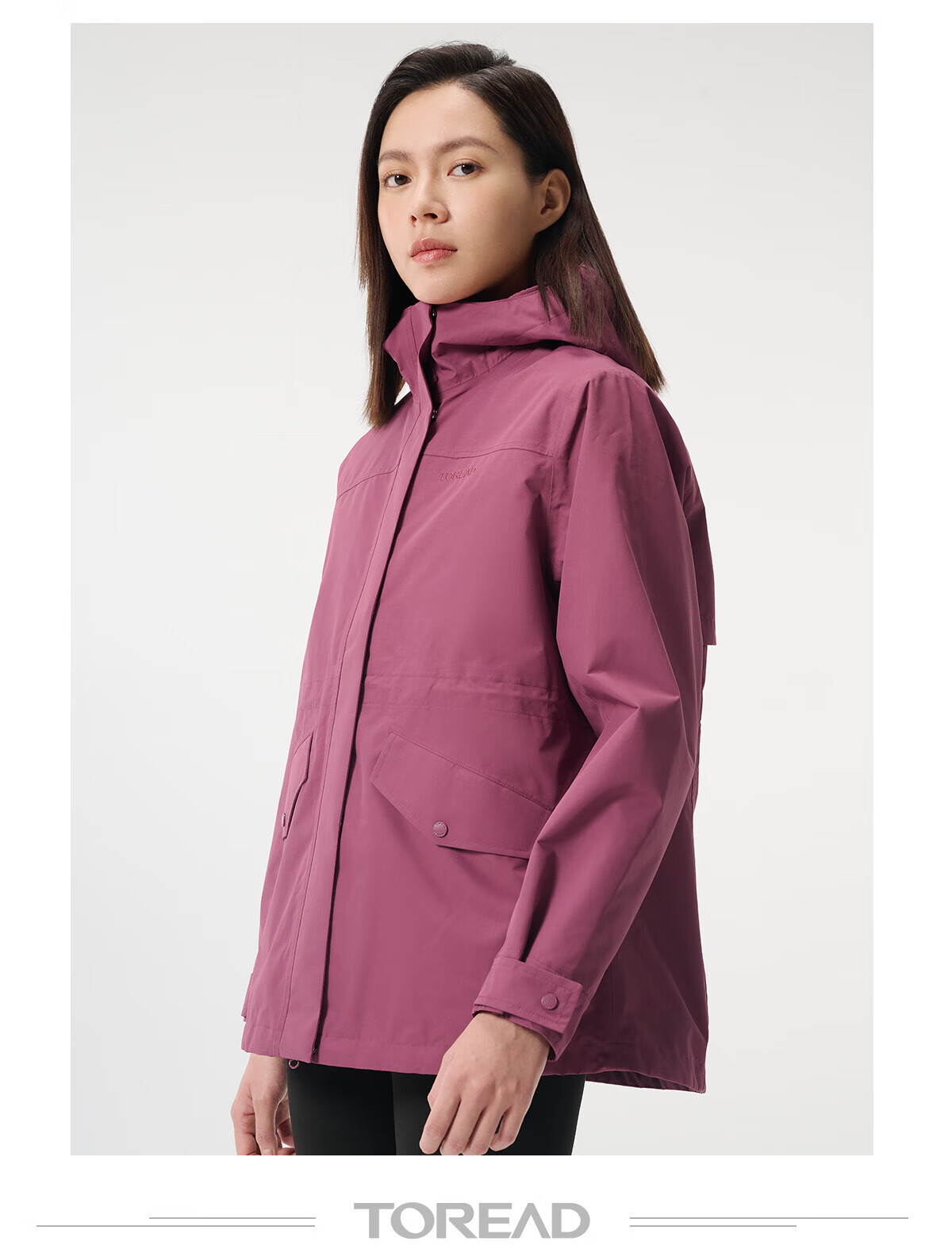 TOREAD Women's Autumn Winter Outdoor 3-in-1 Fleece Waterproof Windproof Jacket TAWWCM92707 4