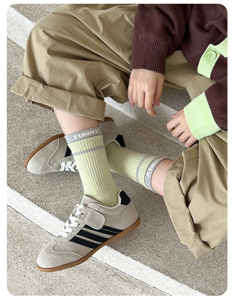 Yuzhaolin 5 Pairs Boys' Cotton Mid-Calf Sports Socks Spring Summer Youth Children's Seamless Long Socks for Boys and Girls 7