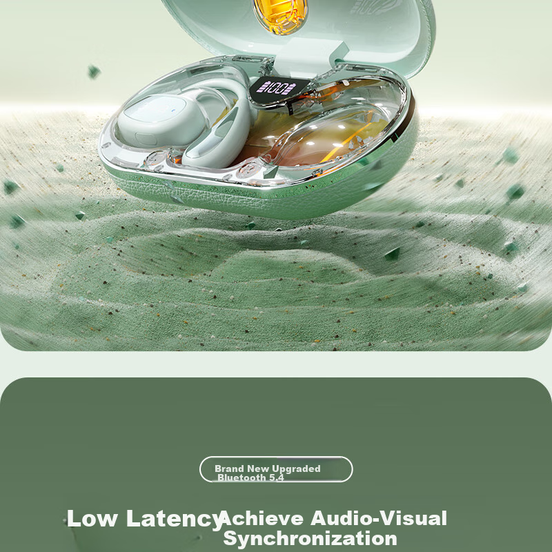 Aiwa Aw35 [Luxury New Experience], Bluetooth Headphones, Non-In Open-Ear Bone Conduction Concept, Wireless Ear-Hook Style for Sports, Compatible with Huawei, Xiaomi, Apple, Gree 25