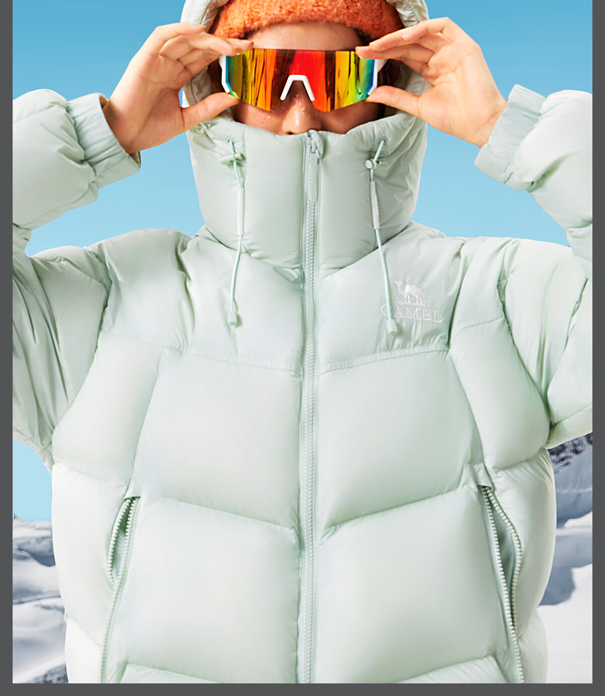 CAMEL Flame Mountain PRO Goose down Jacket, Dilire Hotba's Style, for Men And Women, Winter Thickened Couple's down Coat, M35CR07101A 1