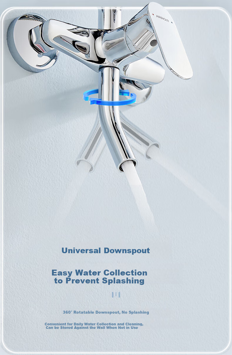 ARROW Shower Head, Brass Body, Pressure-Boosting Handheld Top Spray [Renovation Subsidy 15%] 7