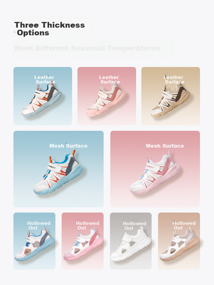 UKIUKI MONKEY UKI Sea Salt Mountain Series Functional Shoes, Spring 2025 New Style Casual Shoes for Boys And Girls, Beige/blue, Size 24 4