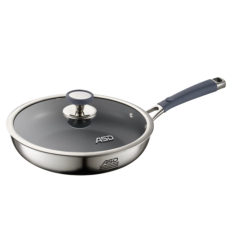 ASD Non-Stick Frying Pan True Titanium Coating-Free Skillet 26cm Steak Egg Breakfast Pan Z3