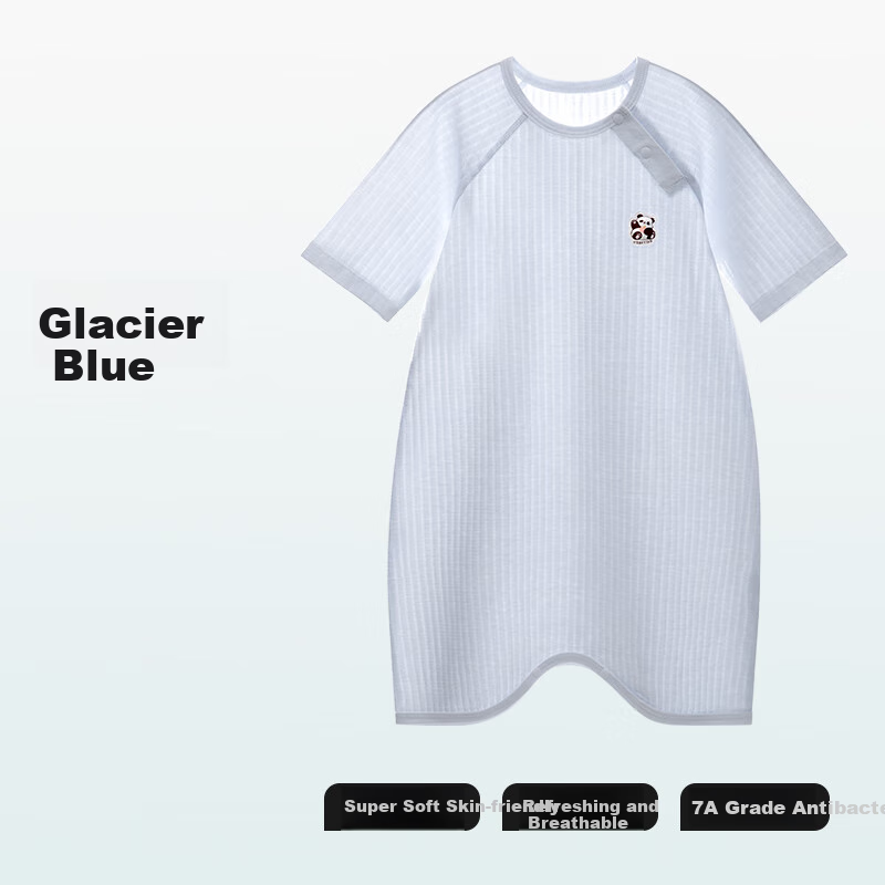 Beitaisi Baby Sleepwear, Summer New Thin Pure Cotton Children's Home Sleep Dress, Three-Quarter Sleeve Baby Robe