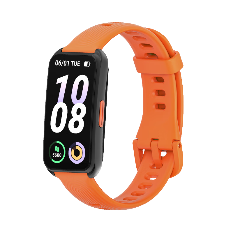 Keep Smart Fitness Tracker, Blood Oxygen And Heart Rate Monitoring Bracelet, Professional Ball Sports Mode Data Recording, B5 Vitality Orange Silicone Strap Versio