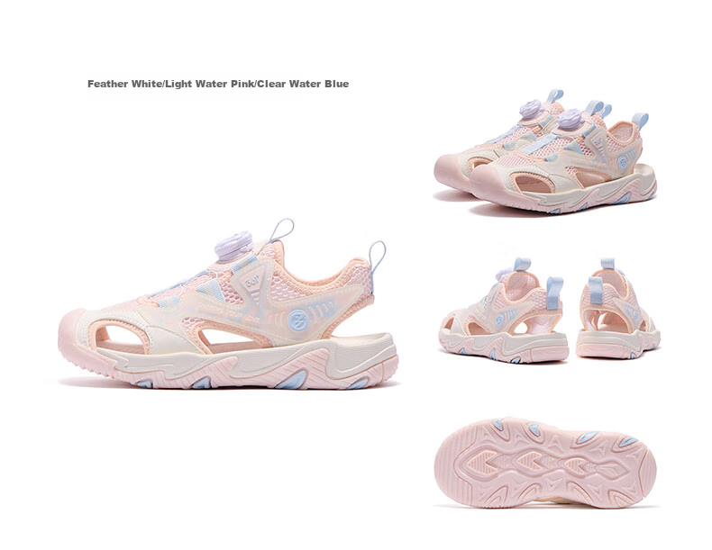 361° Children's Shoes, Kids' Sandals Summer 2025, Boys And Girls Breathable Wear-Resistant Toe Protection Creek Shoes Closed-Toe Sandals, Blue Size 37 19