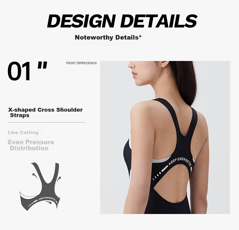 Keep Women's One-Piece Triangle Swimsuit, Professional Training Swimwear, Competitive Speed, Plus Size, Hot Spring Swimwear, 800 Black, XL 4