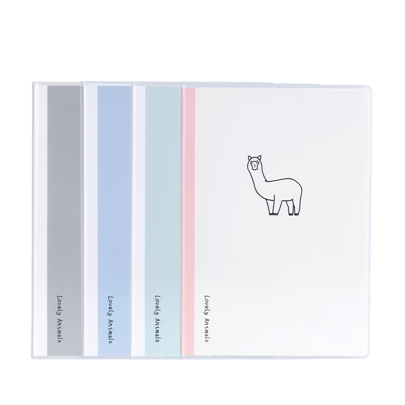 Deli 16K Glue-Bound Notebook, 80 Sheets/book, 4 Books Per Pack, T1680 (Animal Kingdom 3)