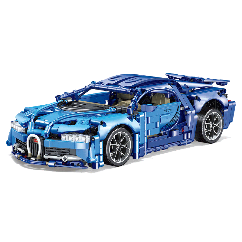 Gaozhile High-Difficulty Assembly Building Block Racing Car Model Bugatti Children's Toy, Birthday Gift for Boys And Girls Aged 6-12