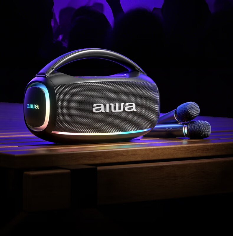 Aiwa AH-22 [Xiaodu AI Voice] Portable Handheld KTV Bluetooth Square Dance Speaker, RGB Camping Party Outdoor Karaoke Speaker All-In Home Dual Microphone Graduation Gift 10
