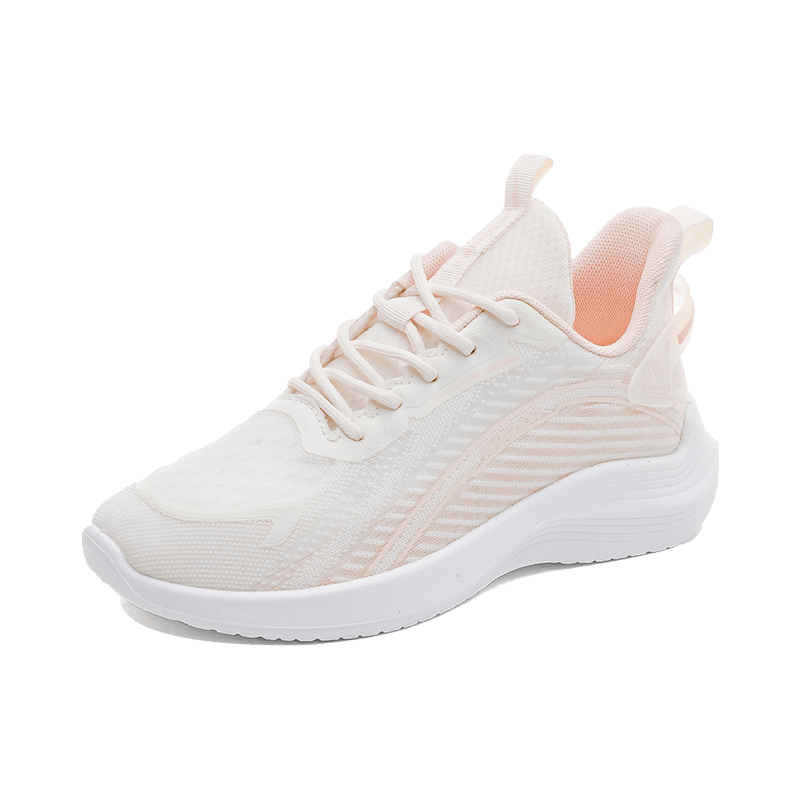 Huili Women's Mesh Sneakers, Breathable Comfortable Casual Shoes, Ladies Running Shoes WXY1076, White And Pink, Size 37