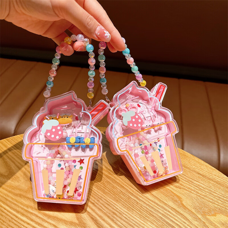 Jiaxiang Children's Necklace Jewelry Gift Box Set for Girls Baby Hair Clips [Seahorse Style 6-Piece Set] 1