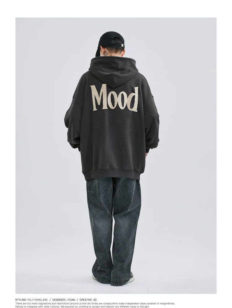 PCLP Chinese Streetwear Spring Autumn Loose Fit American High Street Vintage Heavyweight Knit Hoodie Men Rose Red M 8