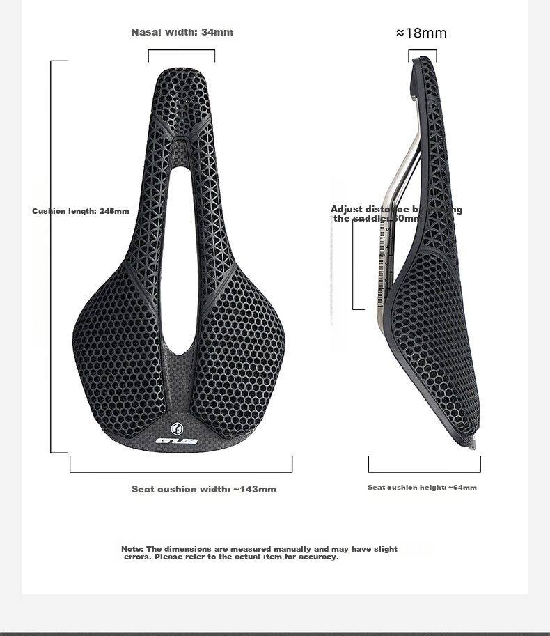GUB 3D Printed Seat Cushion, Short Nose, Racing Road Mountain Bike Saddle, Cycling Equipment, 1169 3