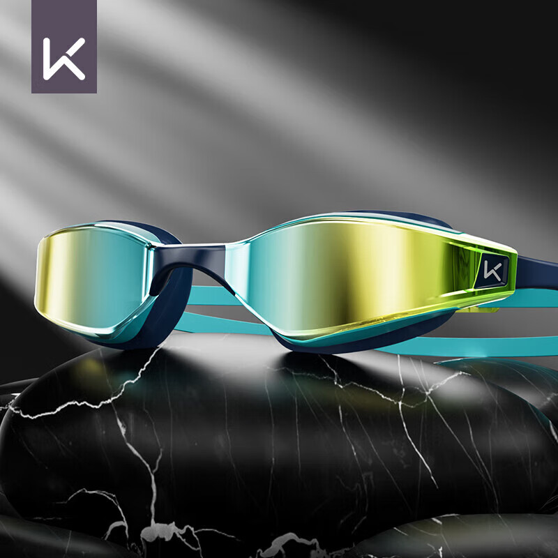 Keep Swimming Goggles for Men And Women, Waterproof Anti-Fog High Definition Professional Competition Electroplated Swimming Glasses 074 Coated Gree