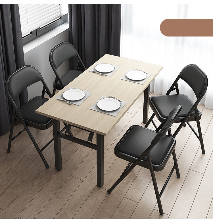 Huakaizhixing Folding Chair, Computer Chair with Backrest, Dining Chair, Study Chair, Office And Home Use Conference Training Chair, Leisure Chair ZY20 Black 13