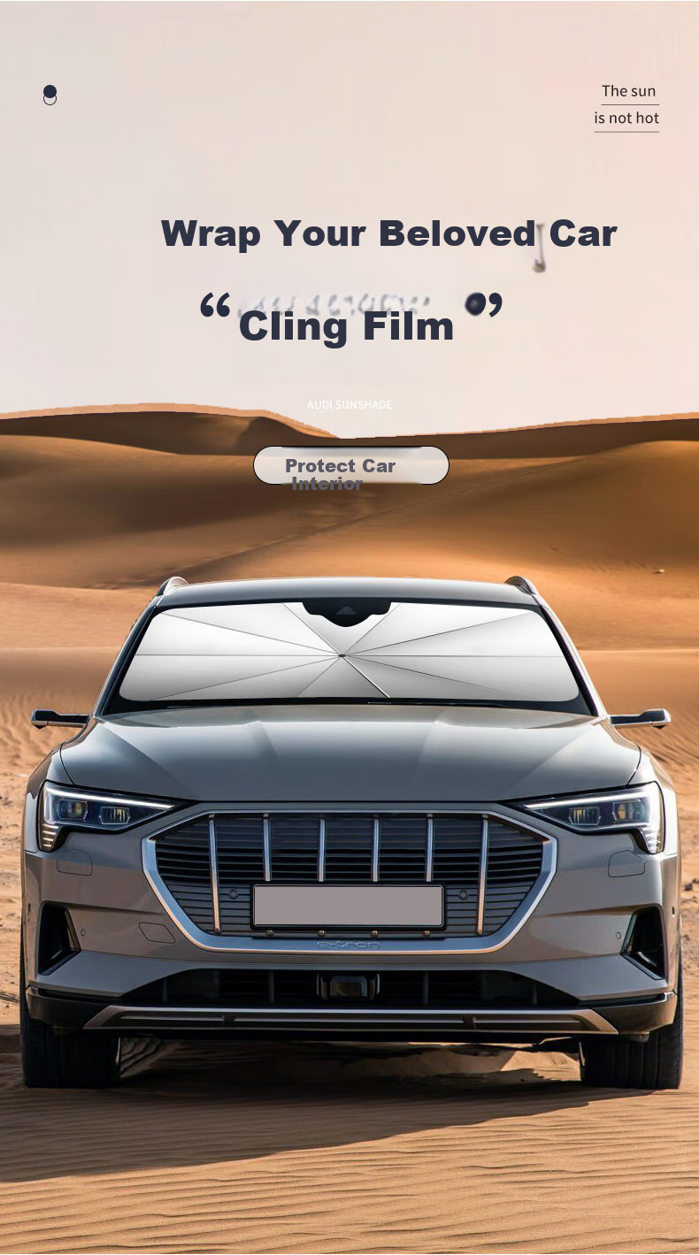 Yueyebing Car Sunshade, Sun Visor, Windshield Sunshade, Heat Insulation, Car Sunshade Curtain, Sun Visor, Large Size 8