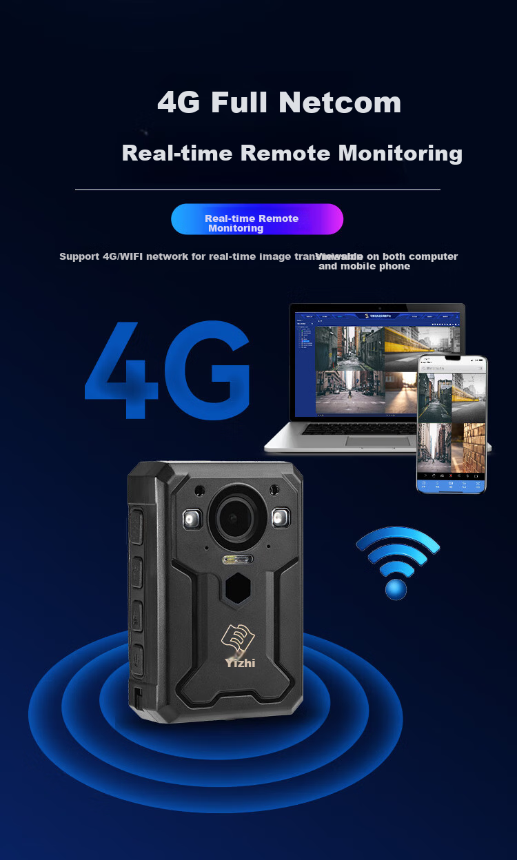 Yizhi 4G Law Enforcement Body Camera, Real-Time Remote Monitoring, Interconnected, Beidou Positioning, Intercom, HD Video Recording F8 64GB 11