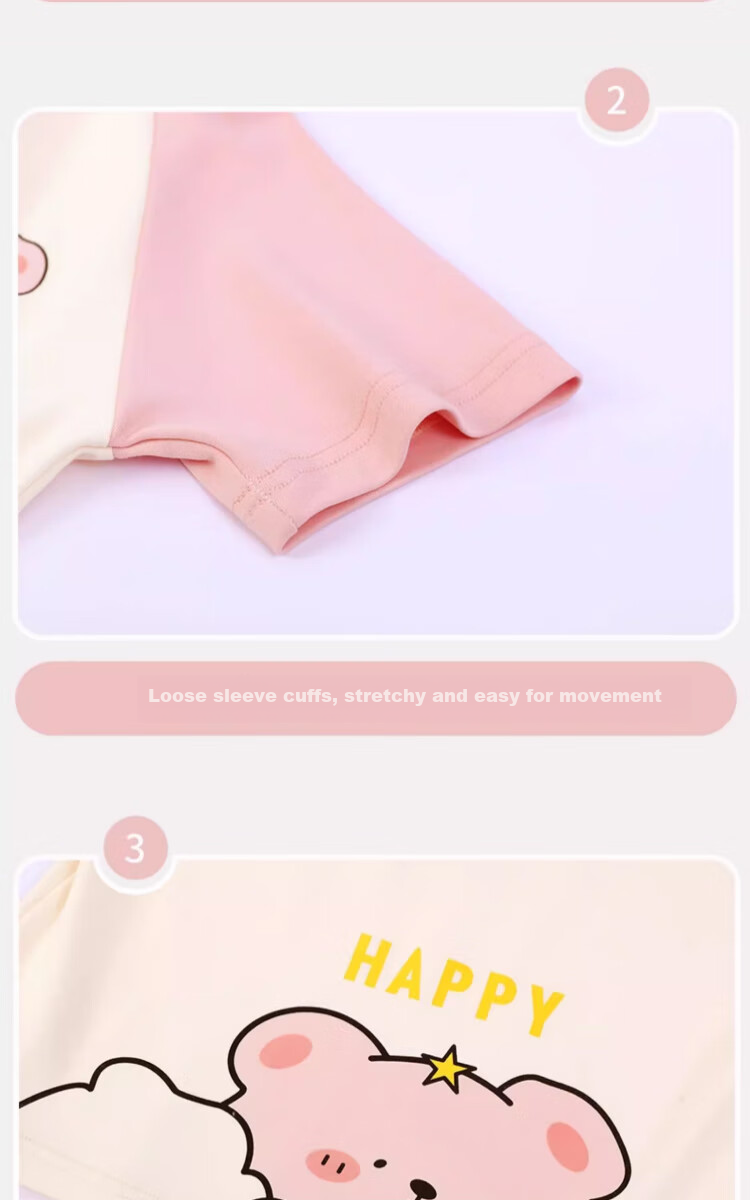 LangSha Children's Pajamas for Girls, Summer Thin Pure Cotton Short-Sleeve Sleepwear Set for Older Girls, New Style 2025 10