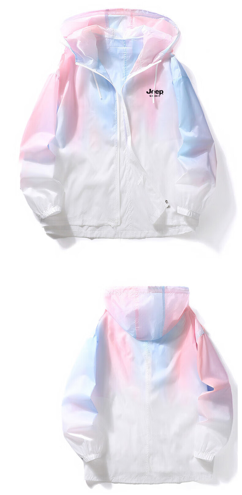 JEEP SPIRIT Men's Windbreaker Jacket for Spring, Autumn And Winter Outdoor Sports Coat with Hood, Three-In Ivory White 4XL 11