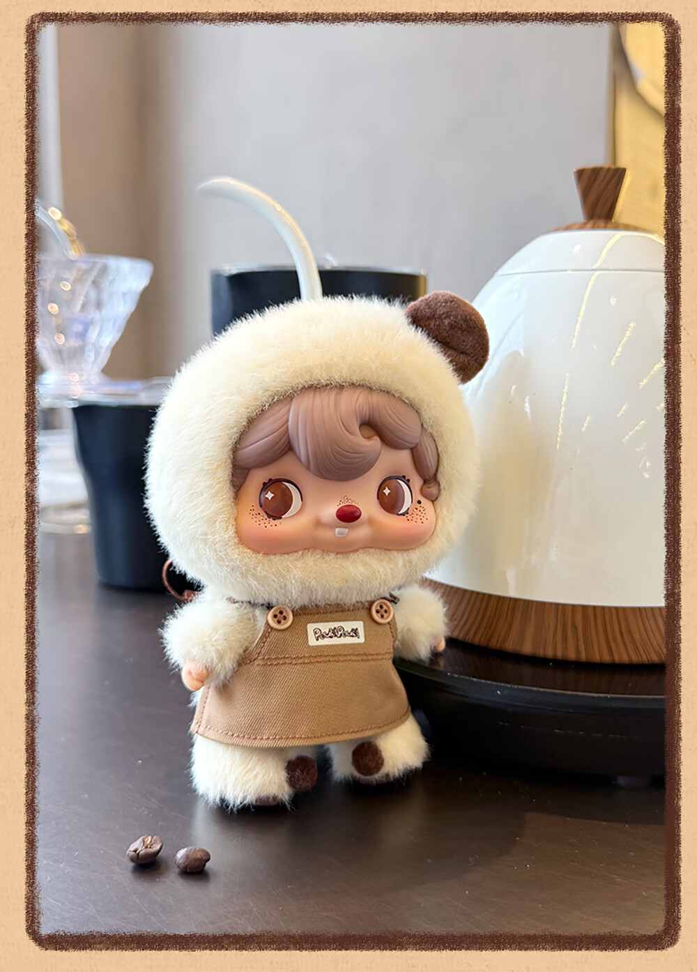 52TOYS [Endorsed by Zhou Keyu] POUKA Drink Coffee Vinyl Plush Toy Trendy Cute Figurine Gift 6