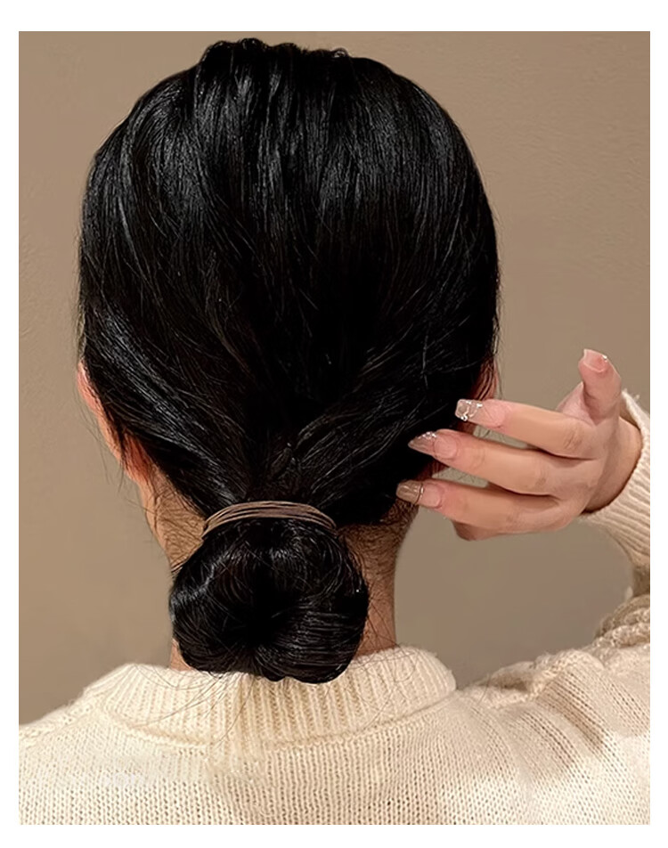 Meifuyu High Elasticity Four-Strand Thin Hair Ties 20 Pieces Elastic Hair Bands Hair Ropes MF8522 10