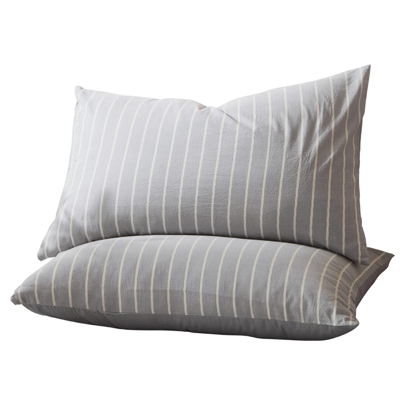 Shuixingjiafang Pillowcase, 100% Pure Cotton, Pillow Cover, 60-Count Long-Staple Cotton, Class A Pillowcase, Student Dormitory Double Pillowcase, 48x74