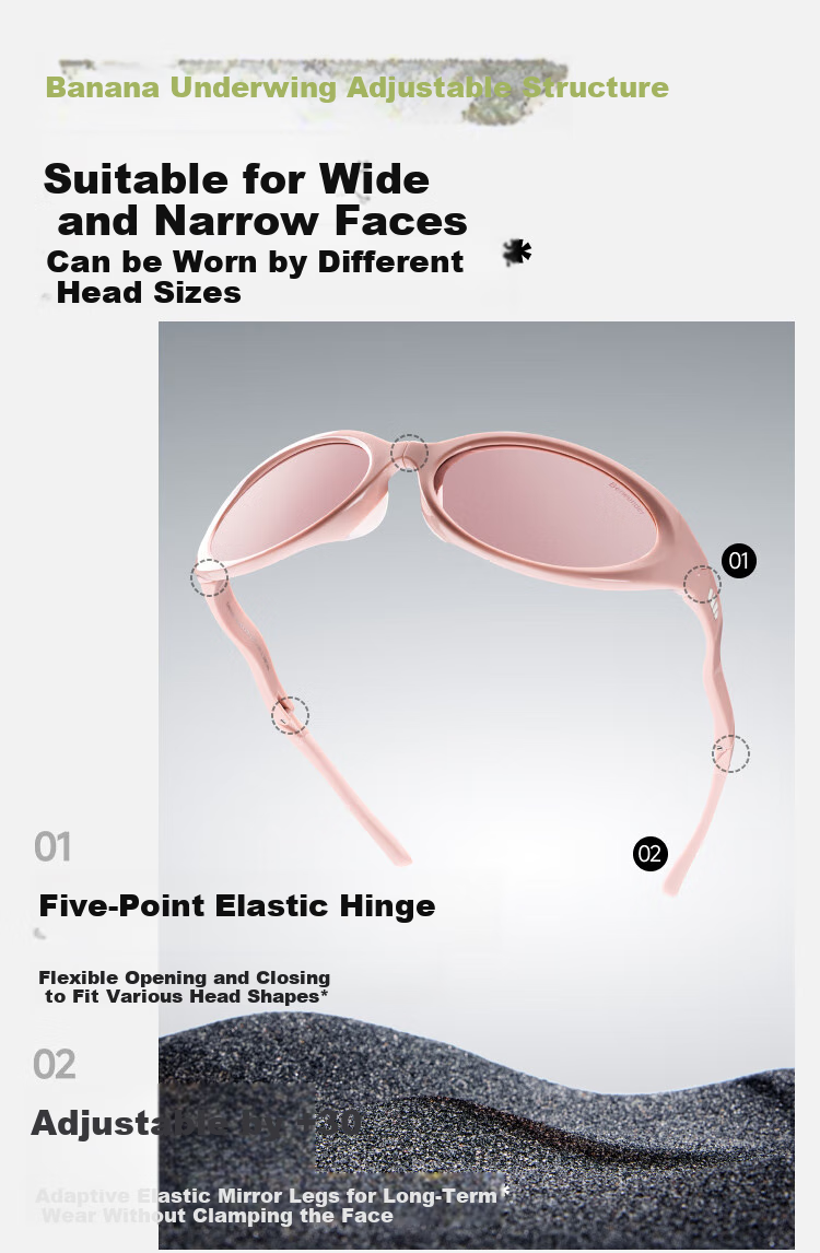 Beneunder Sunglasses for Men And Women, UV Protection, Cycling Glasses, Outdoor Beach Photography, Hair Styling, High Crown Contouring 12