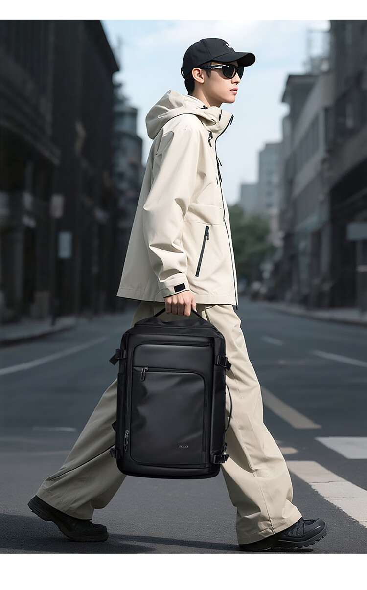 POLO Travel Bag, Men's Luggage Backpack with Separate Shoe Compartment, 17.3-Inch Laptop Bag, Expandable Capacity, Water-Resistant Backpack 3