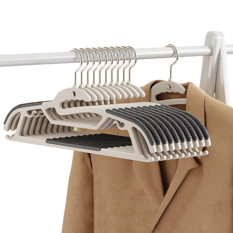 HOUYA Neck Protection Hangers 20-Pack Household Non-Marking Shoulder-Friendly Clothes Hangers Dual-Use for Dry and Wet Clothes Dormitory Clothes Rack
