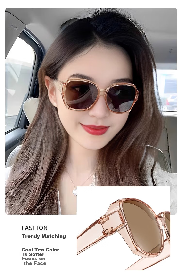 Kaponi Sunglasses Clip-On for Women, Polarized UV Protection, Anti-Glare, Large Frame, Slimming Effect, Clip-On Driving Glasses 3