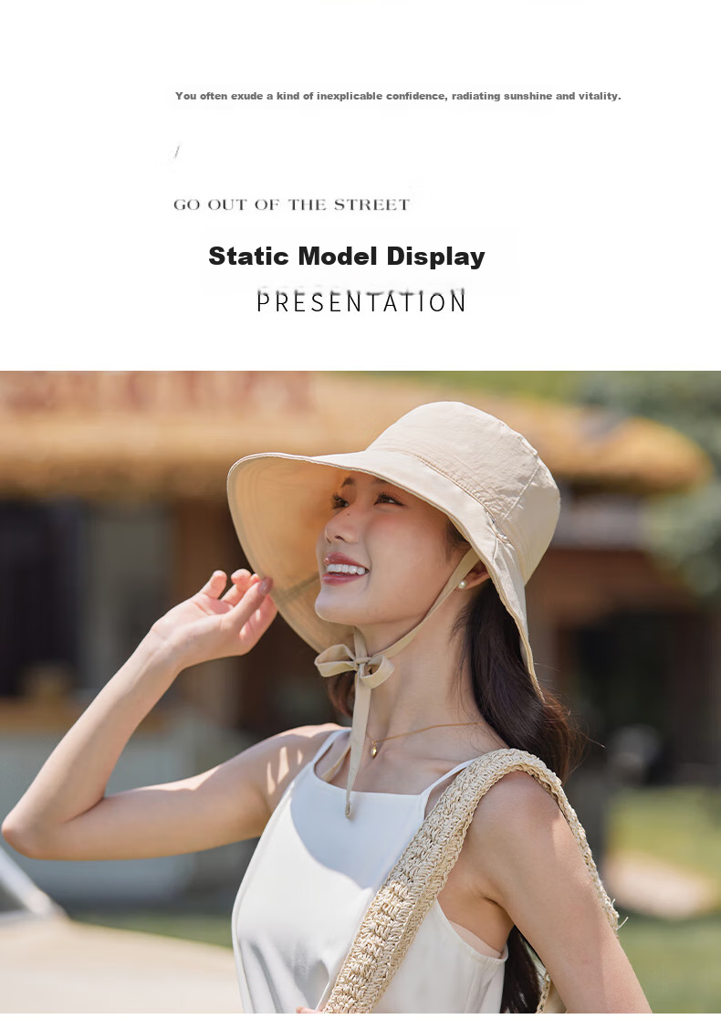 MMOPTOP Women's Straw Hat, Lightweight Summer Style, Quick-Drying Wide Brim Sun Hat for Cycling, Windproof, Outdoor UV Protection Sun Hat 10