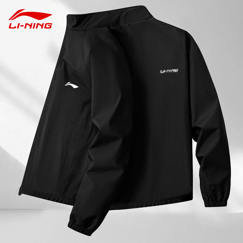 Li-Ning Jacket for Men And Women, Spring And Autumn Style, Windbreaker with Stand Collar, Outdoor Water-Repellent Jacket, Sports Outerwear, Windproof And Breathable Top