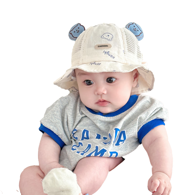 Benaxi Baby Summer Thin Fisherman Hat Sun Hat Infant Sunshade Hat Boys New Outdoor