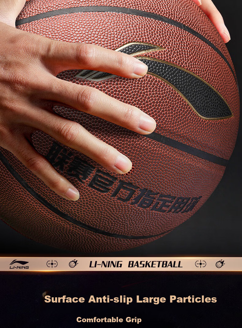 Li-Ning Basketball Size 6 for Women, Indoor And Outdoor Non-Slip Wear-Resistant CBA Match Training Middle School Exam Youth Size 6 Basketball Gift 3