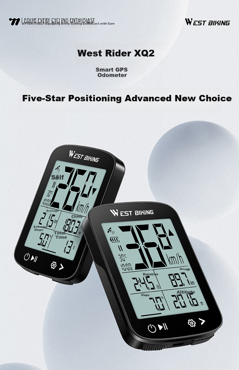WestBiking XQ2 Road Bike Bicycle GPS Smart Wireless Computer, Quick Connection Mountain Bike Odometer Cycling Equipment 1