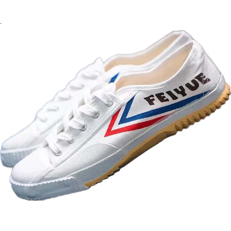 Мужские кроссовки Feiyue, повседневные, спортивные, низкие, на шнуровке, размер 35, белый/красный/синий