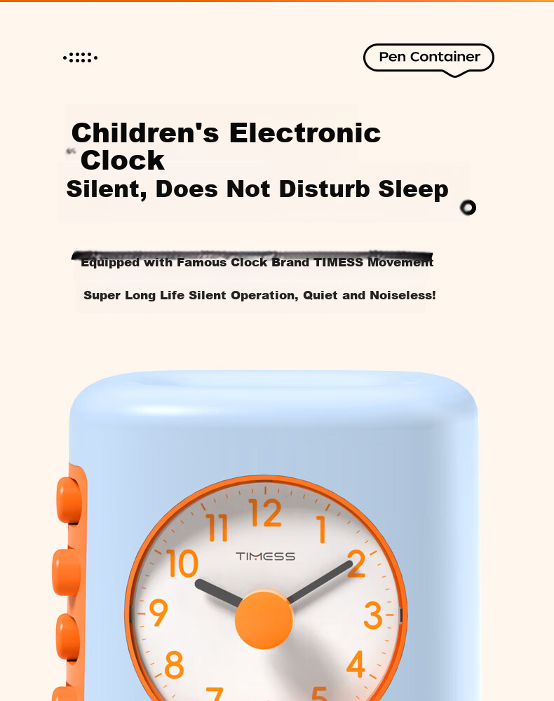 Timess Alarm Clock for Students, Wake-Up Aid, Children's Smart Clock, Visual Timer, Loud Volume Time Management Device, Silent Electronic Alarm Clock, Kitchen Baking Gift 15