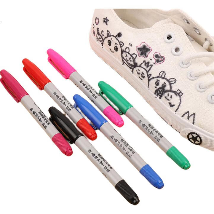 Маркер Sharpie Dual-Tip Fine 0.5мм, Широкий 2.5мм, Черный, на Масляной основе, водостойкий, быстросохнущий, для маркировки, плакатов, росписи, акварельных работ, обучения